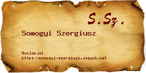 Somogyi Szergiusz névjegykártya